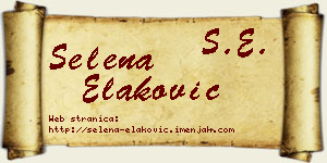 Selena Elaković vizit kartica